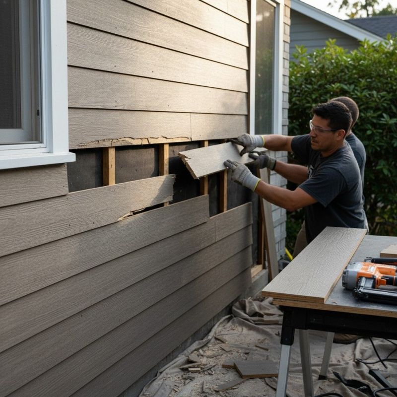 Composite Wood Siding Replacement