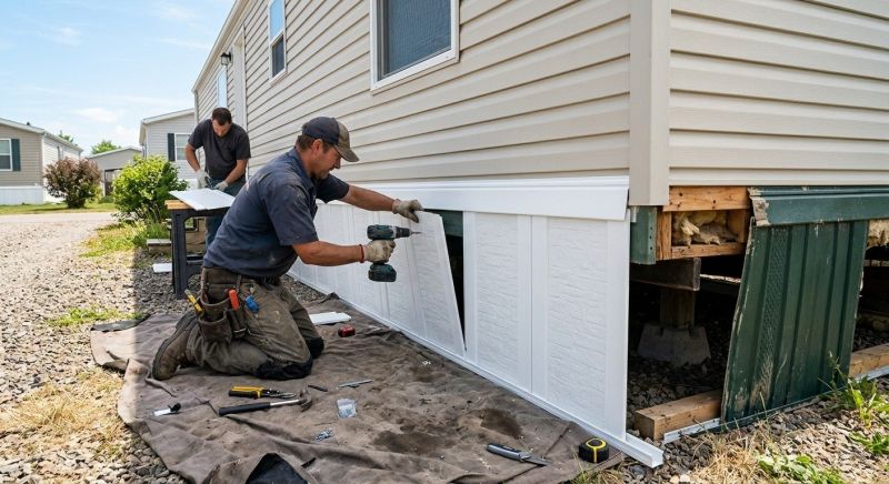Mobile Home Skirting Installation