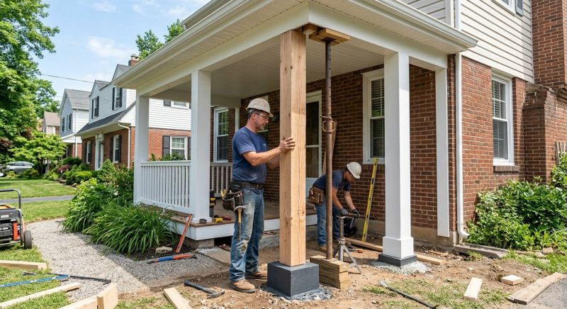 Wood Porch Installation