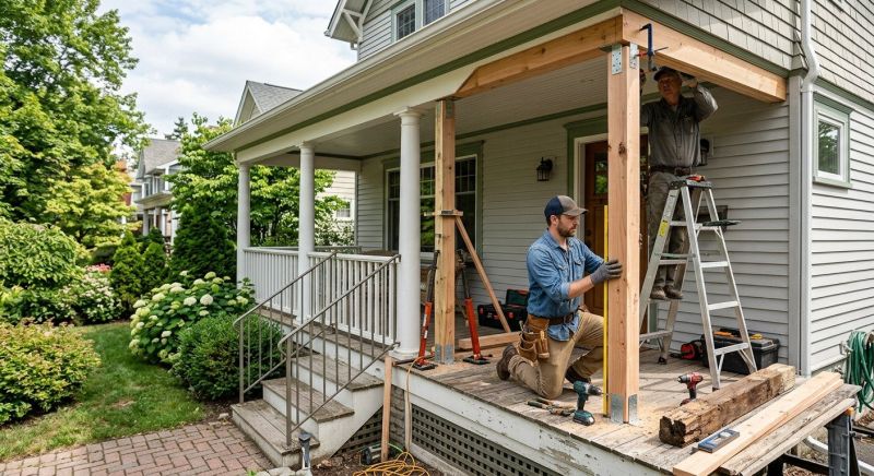 Wood Porch Installation