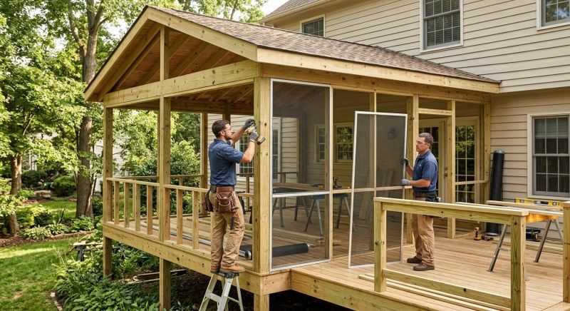 Wood Porch Installation
