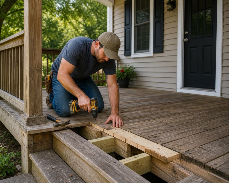 Wood Porch Installation
