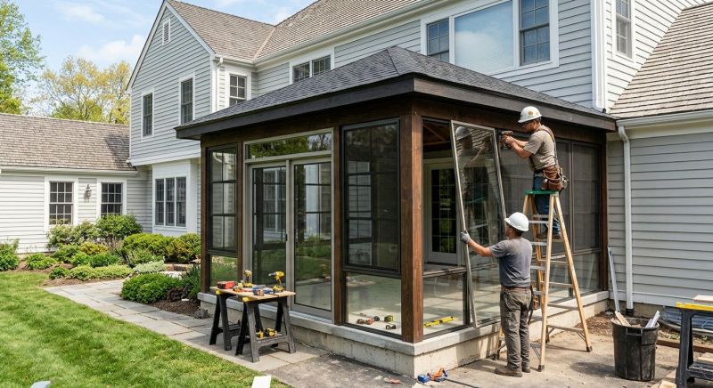 Wood Porch Installation