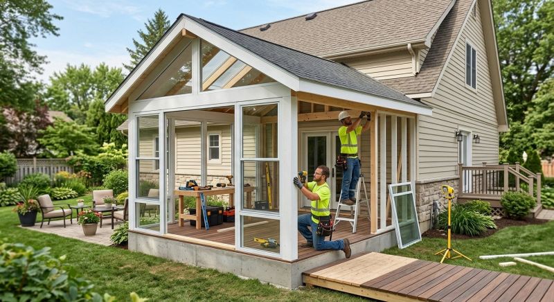 Wood Porch Installation