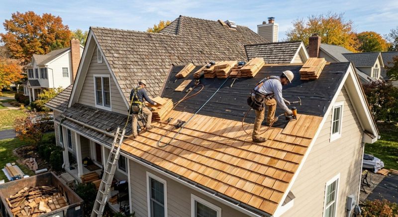 Wood Shake Roof Installation In Enfield