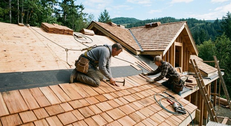 Wood Shake Roof Installation