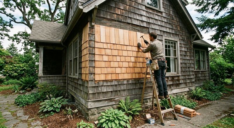 Wood Shake Siding Replacement