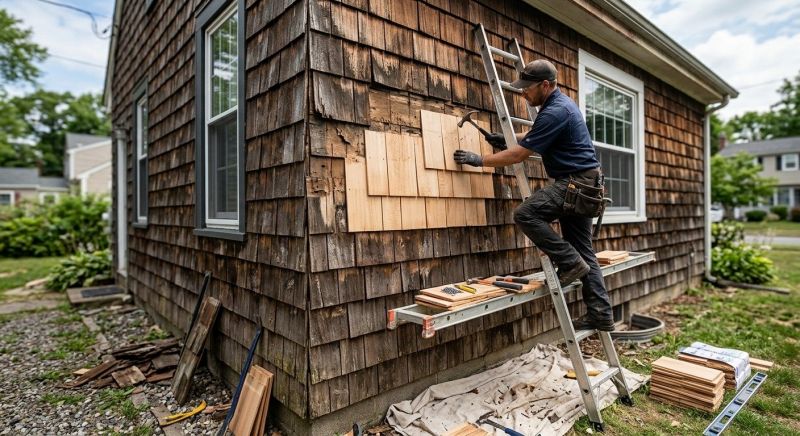 Wood Shake Siding Replacement