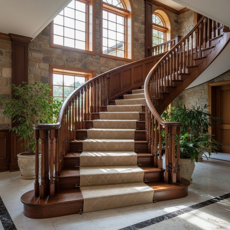 Wood Stairs And Railings Installation