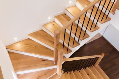 Wood Stairs And Railings Installation