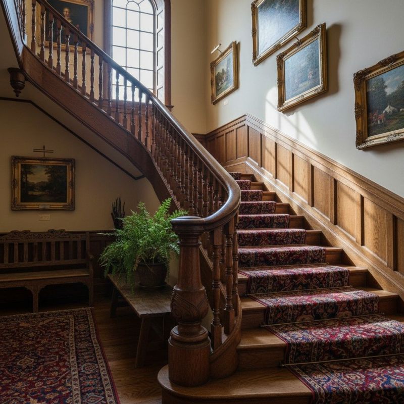 Wood Stairs And Railings Installation