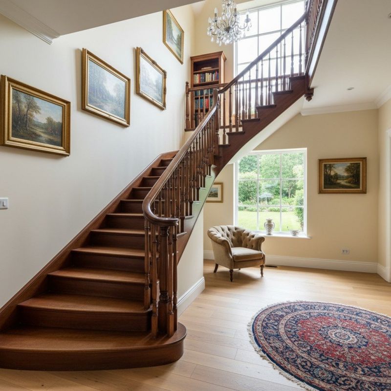 Wood Stairs And Railings Installation