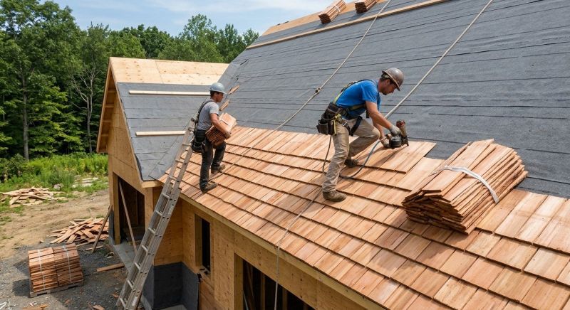 Wood Shake Roof Installation In Enfield